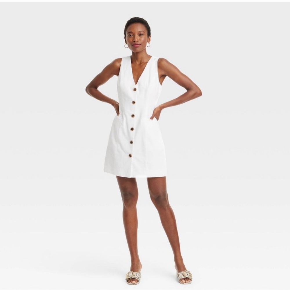 a new day mini shift vest dress, Size L, but fits a a medium